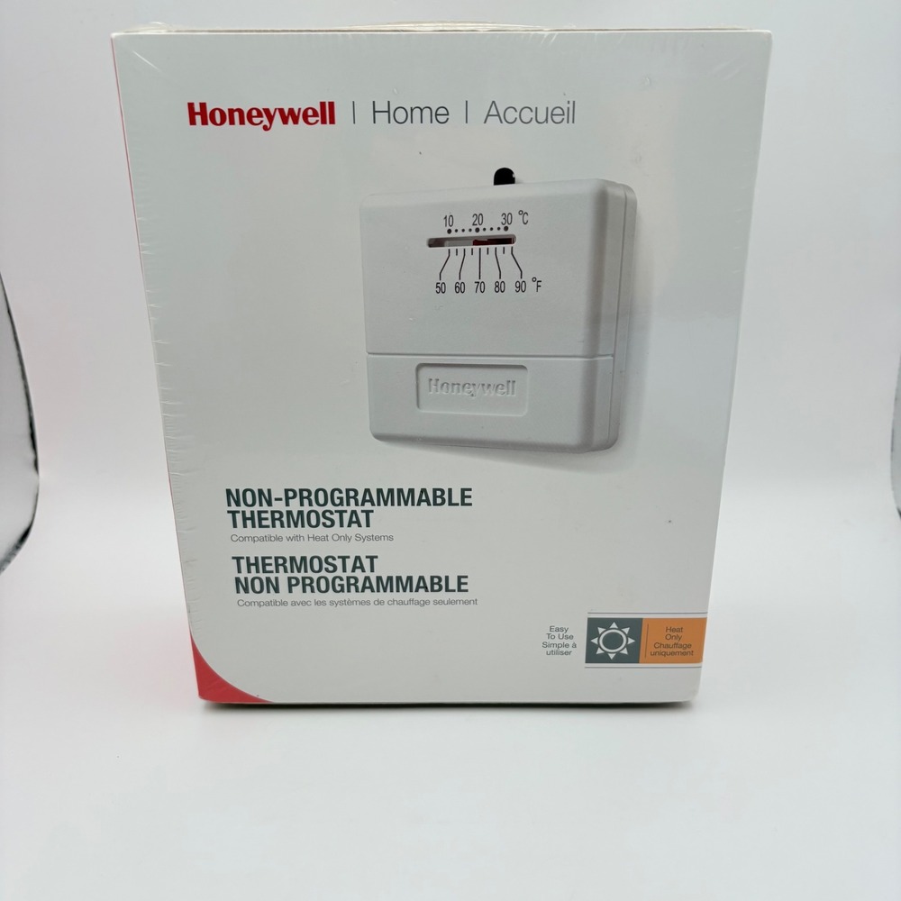 Honeywell Home CT30A1005 Non-Programmable Thermostat White Heat Only Dual Scale